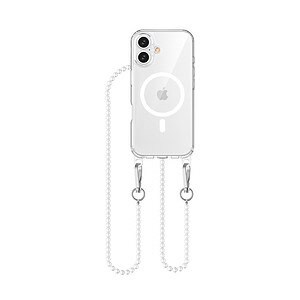 Solidenz Collection iPhone 16 hoesje met afneembare koord - White pearls - 1