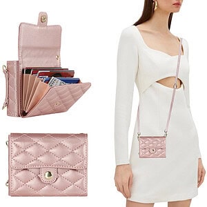 Solidenz Fashion Portemonnee hoesje met koord Samsung Galaxy Z Flip 6 - Roségoud - 7