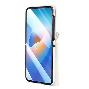 Solidenz Fashion Portemonnee hoesje met koord Samsung Galaxy Z Flip 6 - Wit - 2