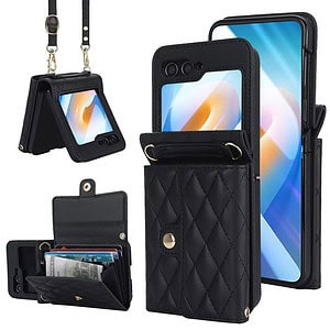 Solidenz Fashion Portemonnee hoesje met koord Samsung Galaxy Z Flip 6 - Zwart Main Image