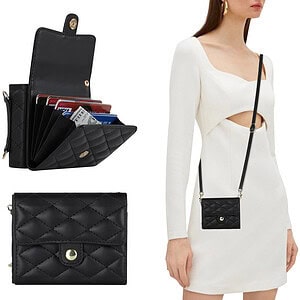 Solidenz Fashion Portemonnee hoesje met koord Samsung Galaxy Z Flip 6 - Zwart - 7