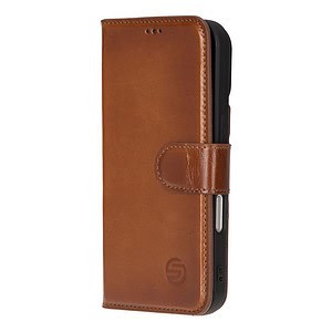 Solidenz Moda Book iPhone 16 Plus echt leren hoesje - Bruin - 3
