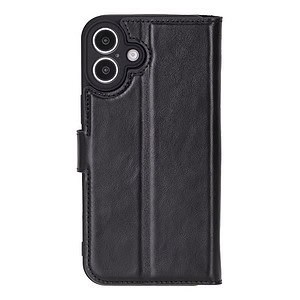 Solidenz Moda Book iPhone 16 Plus echt leren hoesje - Zwart - 3