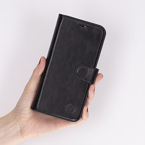 Solidenz Moda Book iPhone 16 Plus echt leren hoesje - Zwart - 7