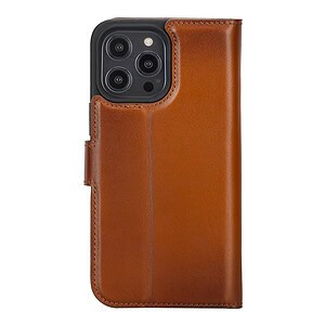 Solidenz Moda Book iPhone 16 Pro echt leren hoesje - Bruin - 1