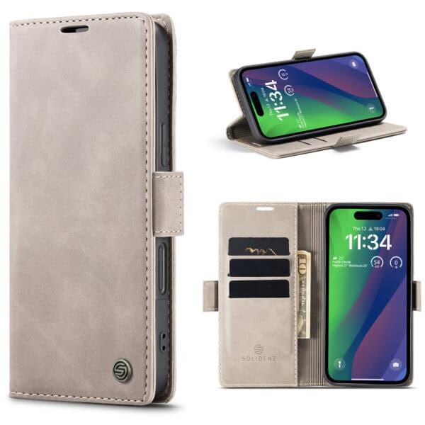 Solidenz Urban Book iPhone 16 Pro Max hoesje - Beige