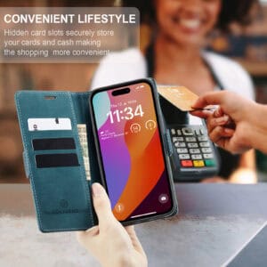 Solidenz Urban Book iPhone 16 Pro hoesje - Blauw - 7