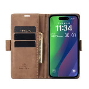 Solidenz Urban Book iPhone 16 Pro Max hoesje - Bruin - 4