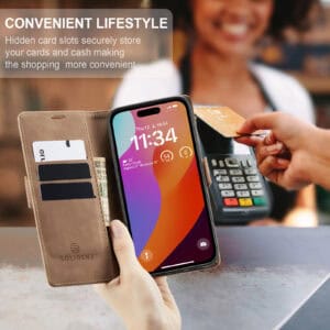 Solidenz Urban Book iPhone 16 Pro Max hoesje - Bruin - 7
