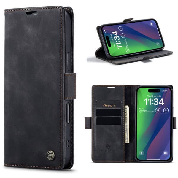 Solidenz Urban Book iPhone 16 Pro Max hoesje - Zwart