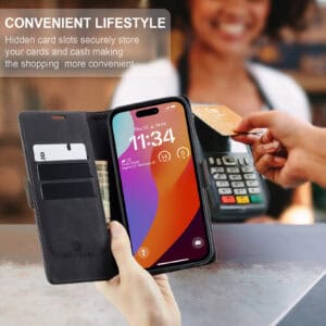 Solidenz Urban Book iPhone 16 Pro hoesje - Zwart - 7