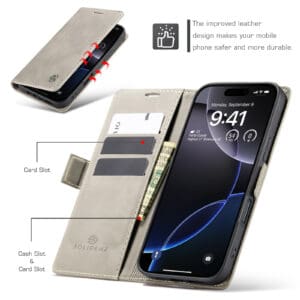 Solidenz Urban Book iPhone 16 Pro Max hoesje - Beige - 5