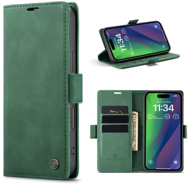 Solidenz Urban Book iPhone 16 Plus hoesje - Groen