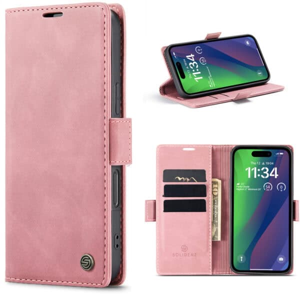 Solidenz Urban Book iPhone 16 Plus hoesje - Roze