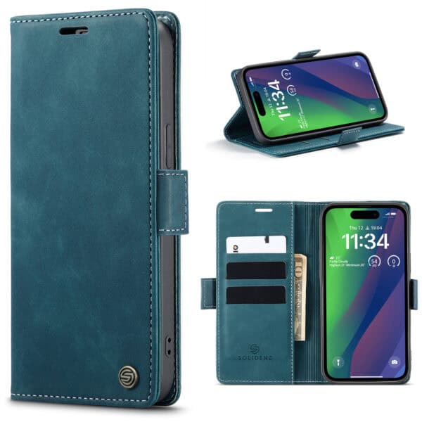 Solidenz Urban Book iPhone 16e hoesje - Blauw