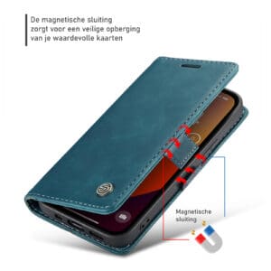 Solidenz Urban Book iPhone 16e hoesje - Blauw - 6