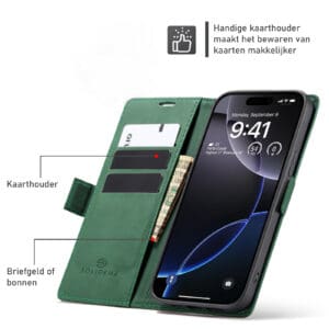 Solidenz Urban Book iPhone 16e hoesje - Groen - 5