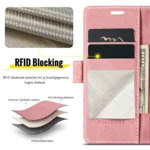 Solidenz Urban Book iPhone 16e hoesje - Roze - 9