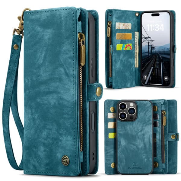 Solidenz Urban Wallet iPhone 16 Pro Max hoesje - Blauw