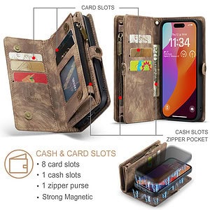 Solidenz Urban Wallet iPhone 16 Pro hoesje - Bruin - 11