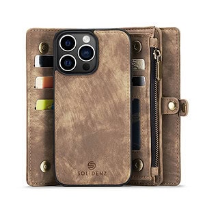 Solidenz Urban Wallet iPhone 16 Pro hoesje - Bruin - 4