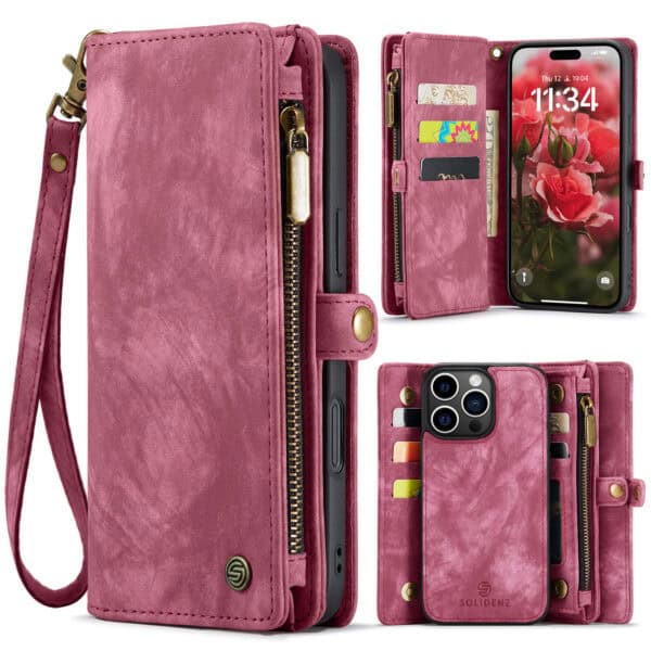 Solidenz Urban Wallet iPhone 16 Pro Max hoesje - Rood