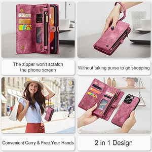 Solidenz Urban Wallet iPhone 16 Pro Max hoesje - Rood - 11