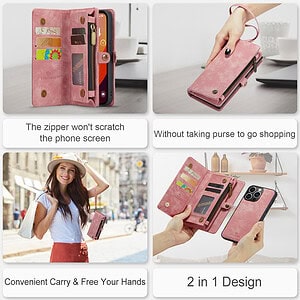 Solidenz Urban Wallet iPhone 16 Pro Max hoesje - Roze - 12