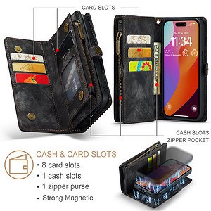 Solidenz Urban Wallet iPhone 16 Pro Max hoesje - Zwart - 10