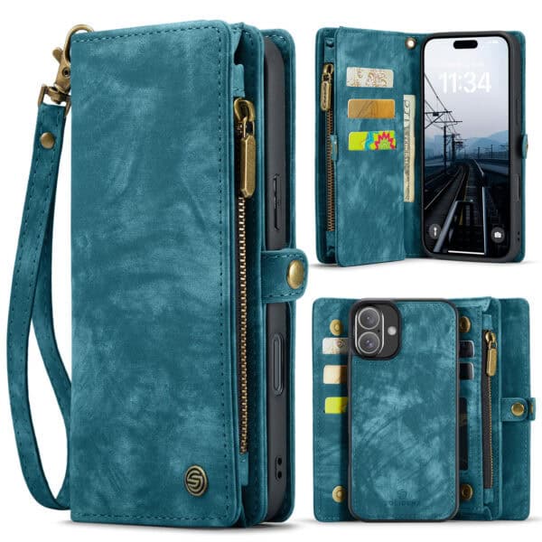 Solidenz Urban Wallet iPhone 16 Plus hoesje - Blauw