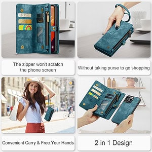 Solidenz Urban Wallet iPhone 16 Plus hoesje - Blauw - 13