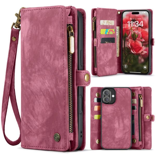 Solidenz Urban Wallet iPhone 16 Plus hoesje - Rood