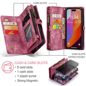 Solidenz Urban Wallet iPhone 16 Plus hoesje - Rood - 10