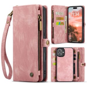 Solidenz Urban Wallet iPhone 16 Plus hoesje - Roze Main Image