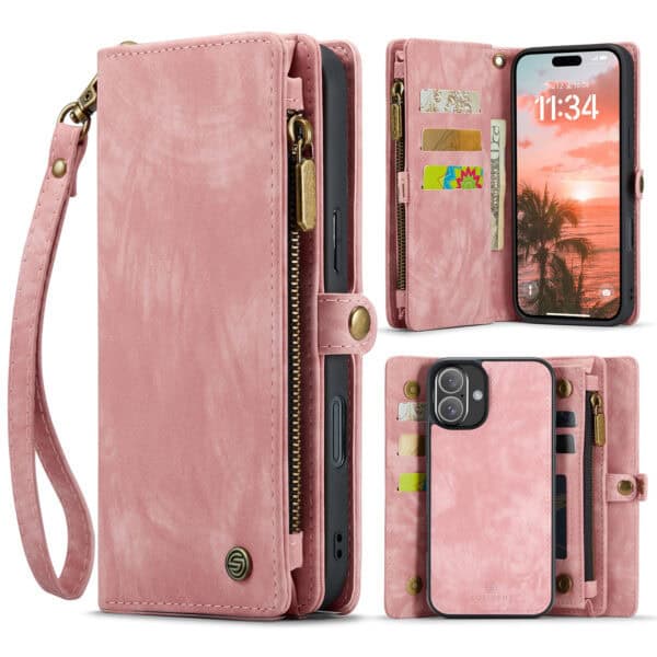 Solidenz Urban Wallet iPhone 16 Plus hoesje - Roze