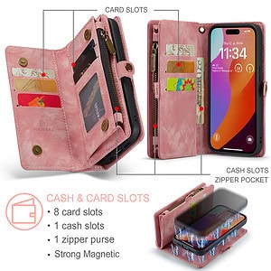 Solidenz Urban Wallet iPhone 16 Plus hoesje - Roze - 11