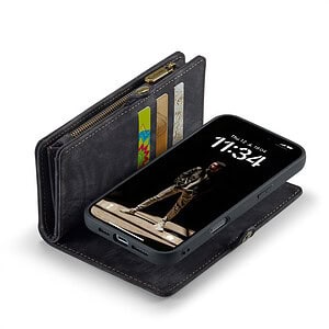 Solidenz Urban Wallet iPhone 16 hoesje - Zwart - 6