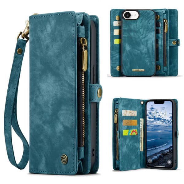 Solidenz Urban Wallet iPhone 16e hoesje - Blauw