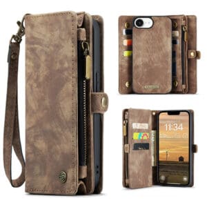 Solidenz Urban Wallet iPhone 16e hoesje - Bruin Main Image