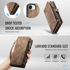 Solidenz Urban Wallet iPhone 16e hoesje - Bruin - 11
