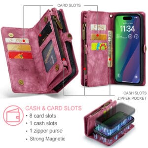 Solidenz Urban Wallet iPhone 16e hoesje - Rood - 10