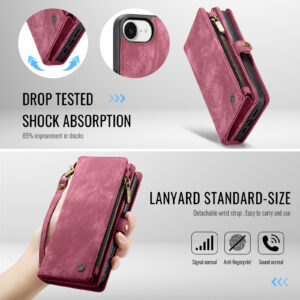 Solidenz Urban Wallet iPhone 16e hoesje - Rood - 11