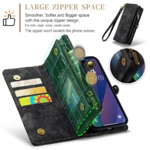 Solidenz Urban Wallet iPhone 16e hoesje - Zwart - 9