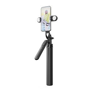WiWu Tripod en Selfiestick - Met Statief - Met Verlichting - Met Bluetooth - Zwart - 2
