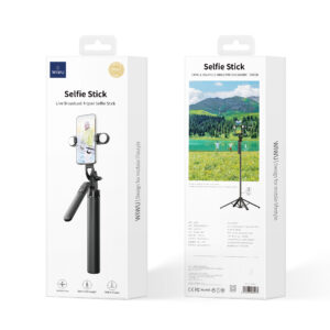 WiWu Tripod en Selfiestick - Met Statief - Met Verlichting - Met Bluetooth - Zwart - 5
