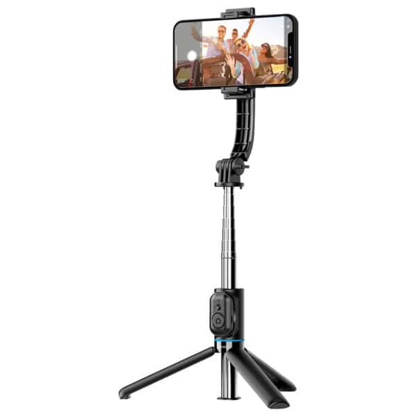 WiWu Tripod met Afneembare Selfiestick - Met Bluetooth - Zwart