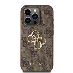 Guess Metal Logo iPhone 15 Pro Max hoesje - Bruin - 2