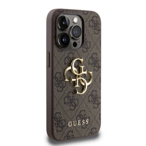 Guess Metal Logo iPhone 15 Pro Max hoesje - Bruin - 3