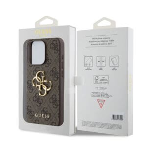 Guess Metal Logo iPhone 15 Pro Max hoesje - Bruin - 7