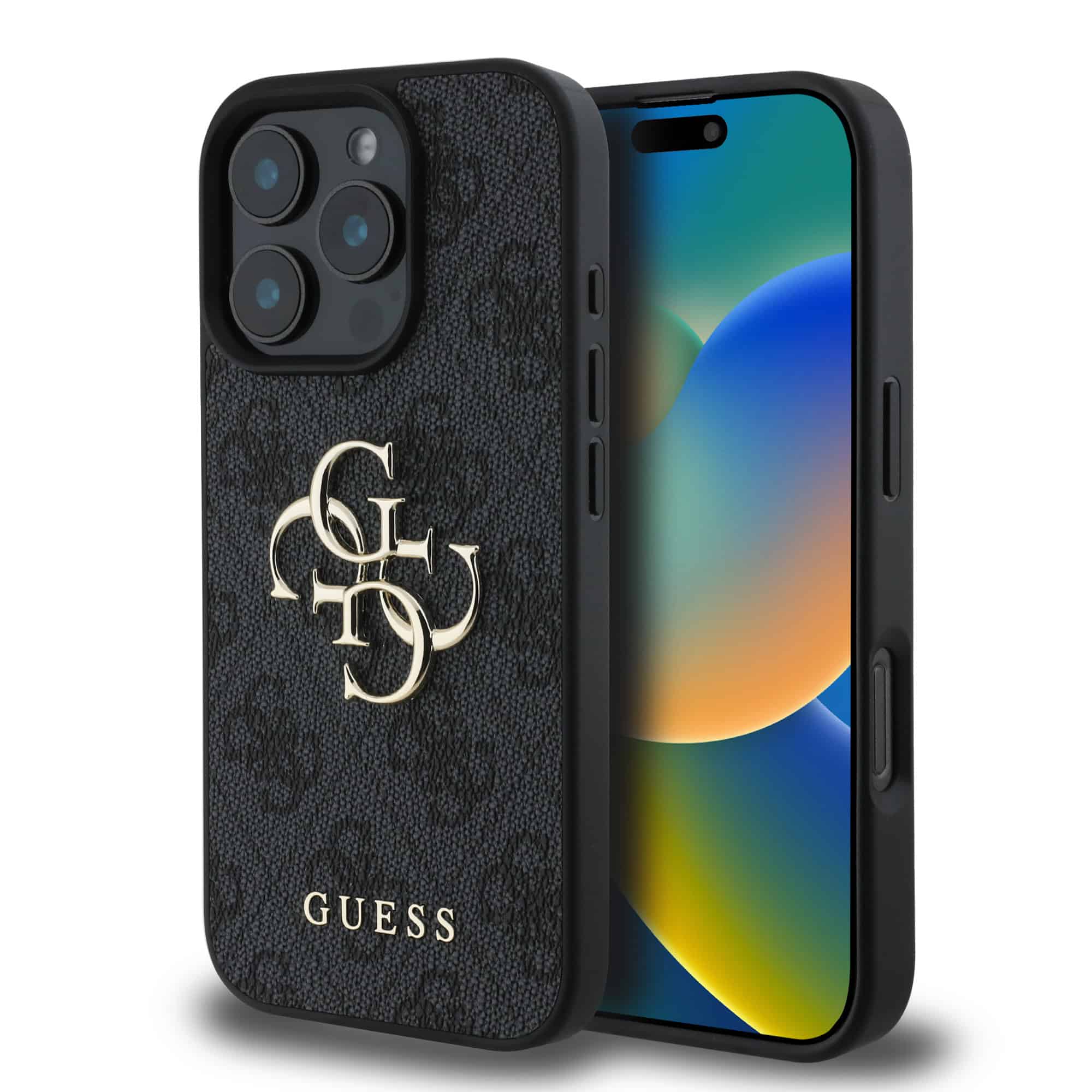Guess Metal Logo iPhone 16 Pro Max hoesje - Grijs Main Image